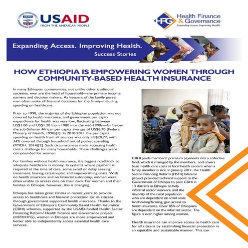 How Ethiopia is Empowering Women Through Community-Based Health Insurance