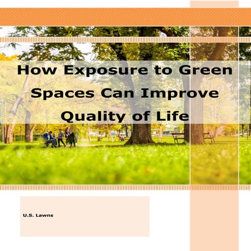 How exposure to green spaces can improve quality of life