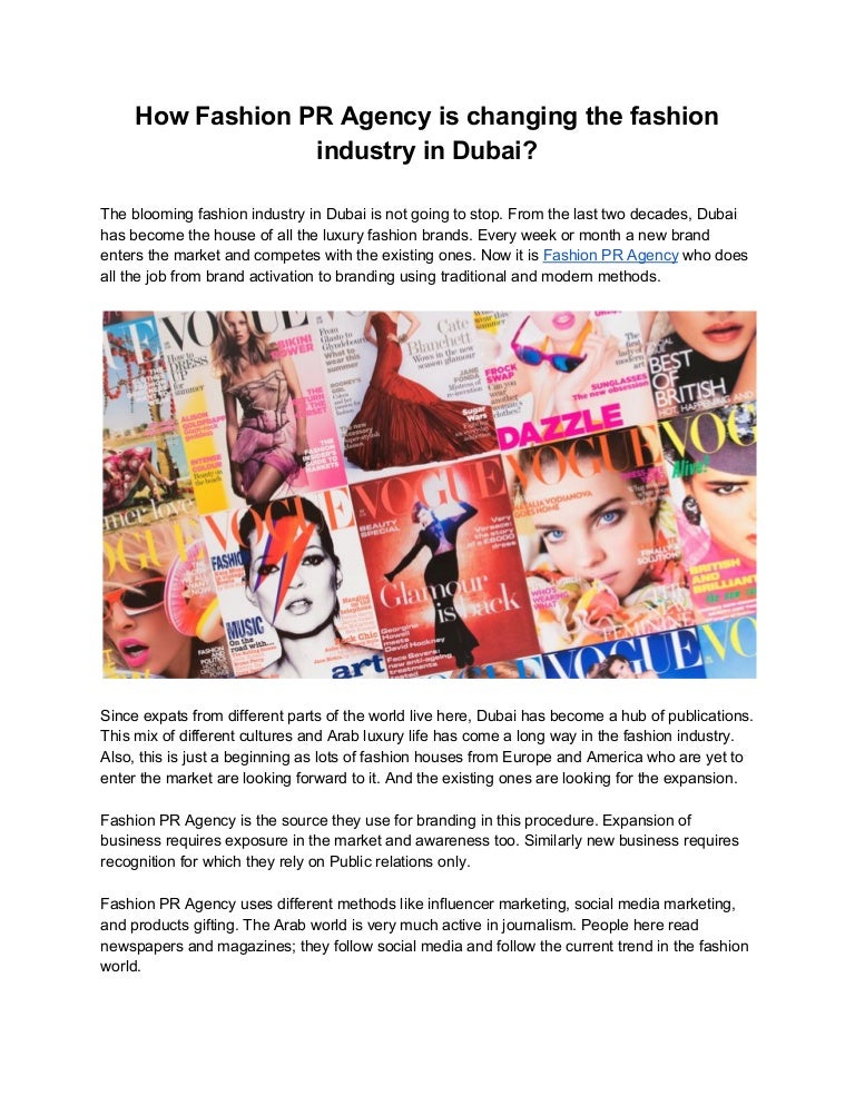 Fashion PR Agency using traditional and modern public relations method