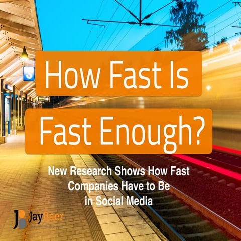 How Fast is Fast Enough:  New research shows how fast companies have to respo...