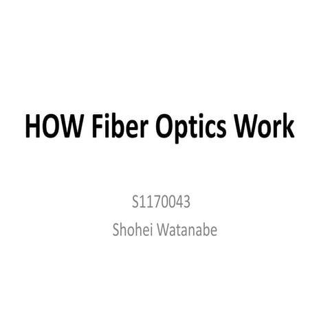 How Fiber Optics Work