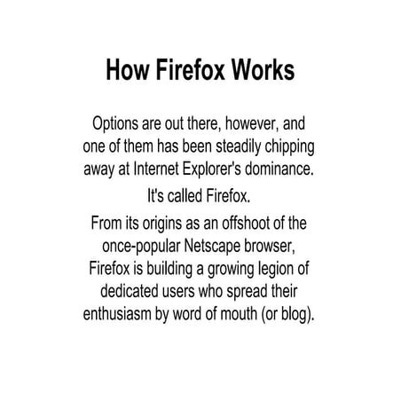How Firefox Works
