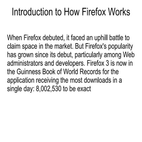 How Firefox Works