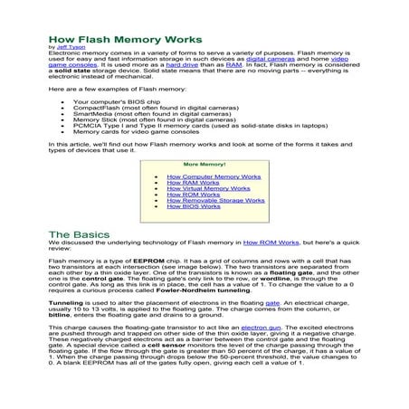 How flash memory works
