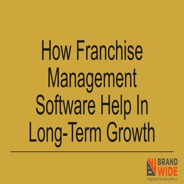 How franchise management software help in long term growth