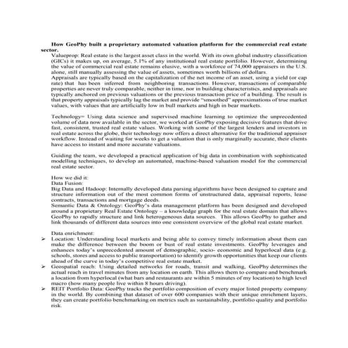 How geo phy built a proprietary automated valuation platform for the commerci...