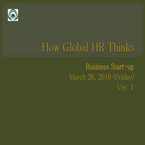 How Global HR Thinks