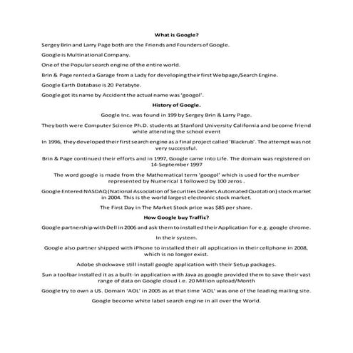 How google works (speech )