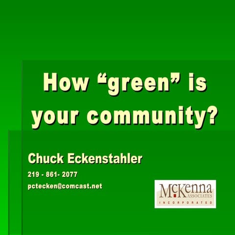 How Green Is Your Community With Answers | PPT