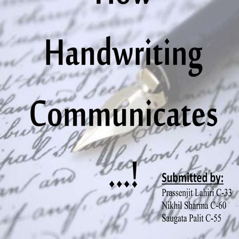 How handwriting communicates
