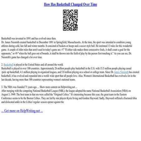 how-has-basketball-changed-over-time-ppt