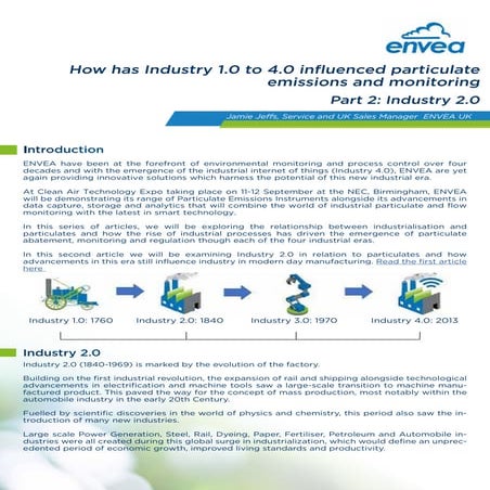 How has industry 1.0 to 4.0 influenced particulate emissions and monitoring p...