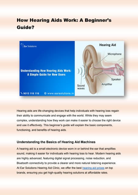 Understanding Hearing Aids | Hearing Loss Treatment | PPT