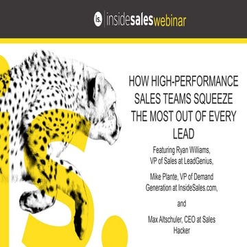 How High Performance B2B Sales Teams Squeeze The Most Out Of Every Lead