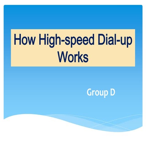 How high speed dial-up works