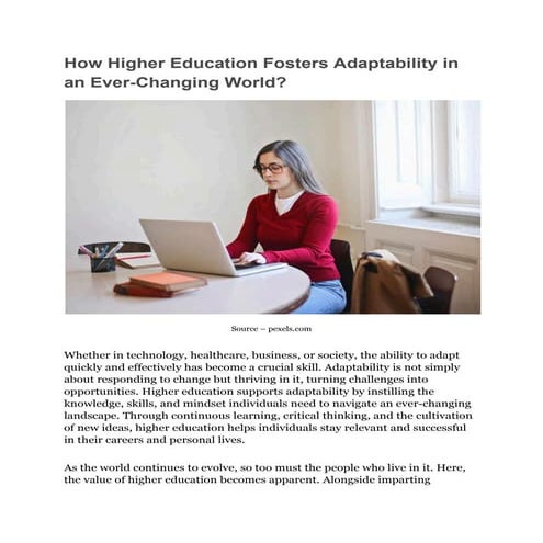 INTRODUCTION TO HIGHER EDUCATION unit 1 Part 2 | PDF