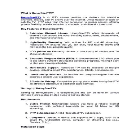 How Honeybee IPTV is Revolutionizing Home Entertainment in 2024.pdf