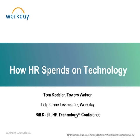 Workday Webinar: How HR Spends on Technology