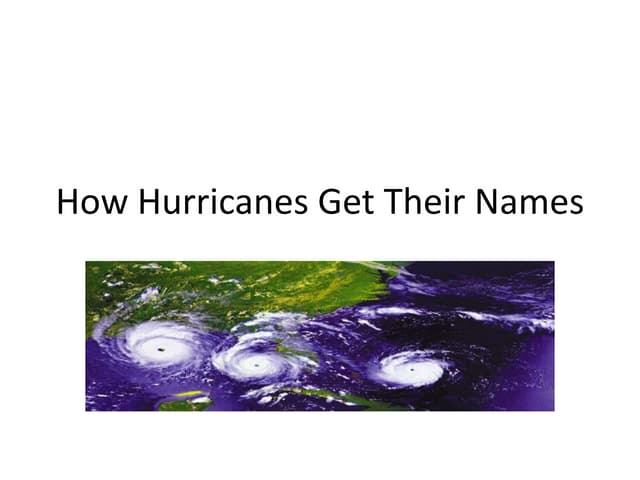 How hurricanes get their names | PPTX