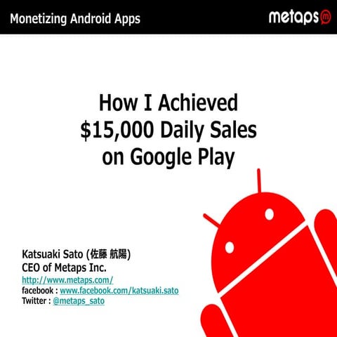 How I Achieved $15,000 Daily Sales on Google Play | Android App Monetization