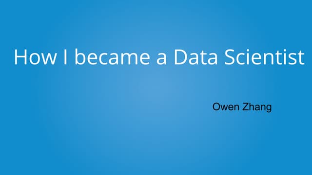 How i became a data scientist