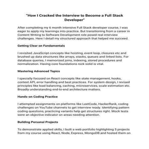 How I Cracked the Interview to Become a Full Stack Developer.pdf