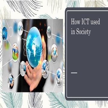 How ict used in society