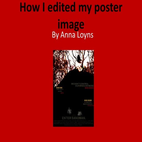 How i edited my poster image.