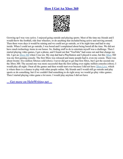 How I Got An Xbox 360