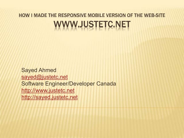 How i made the responsive mobile version of