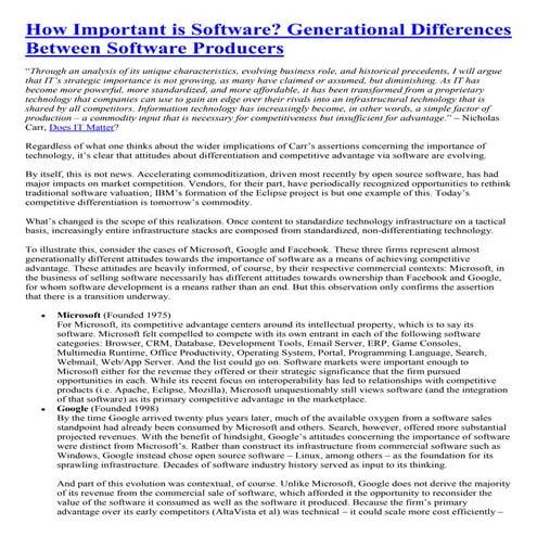 How important is software | PDF