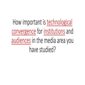 How important is technological convergence for institutions and