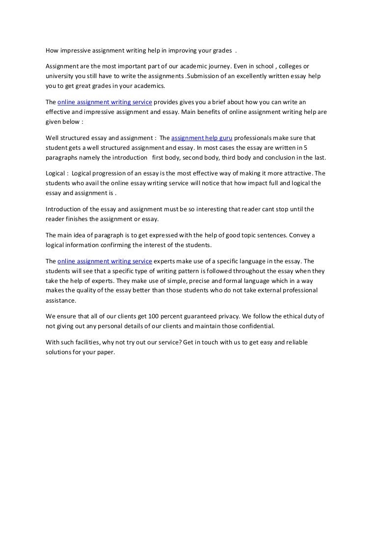 Assignment essay example image