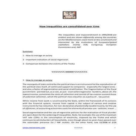 How inequalities are consolidated over time