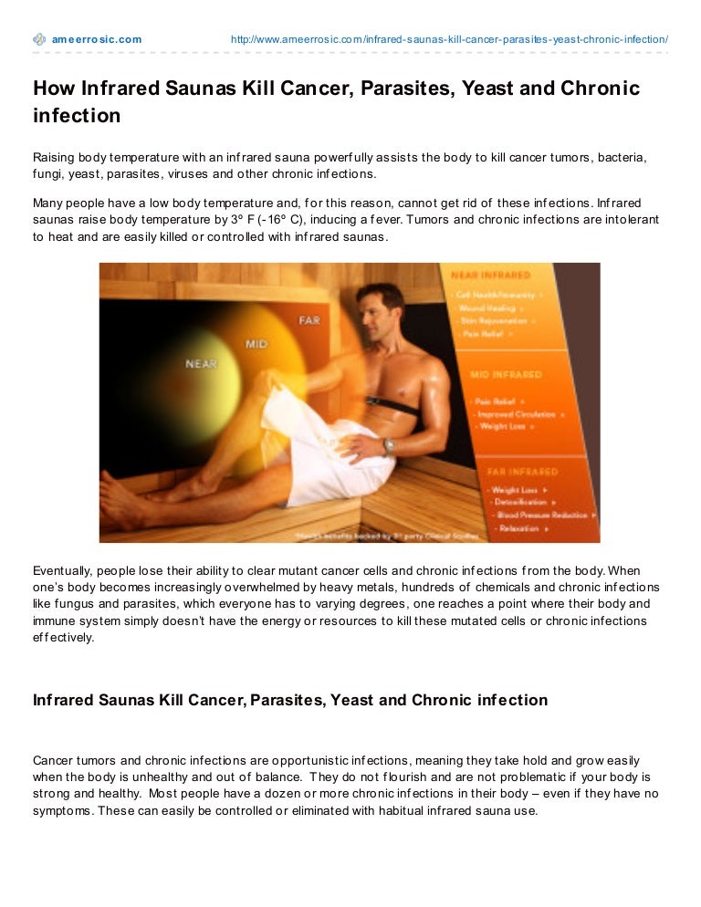 How infrared saunas kill cancer parasites yeast and chronic infection