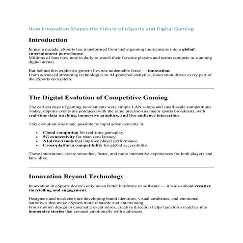 How Innovation Shapes the Future of eSports and Digital Gaming.pdf