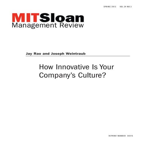 How innovative is your company's culture? 