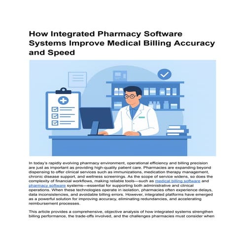 How Integrated Pharmacy Software Systems Improve Medical Billing ...