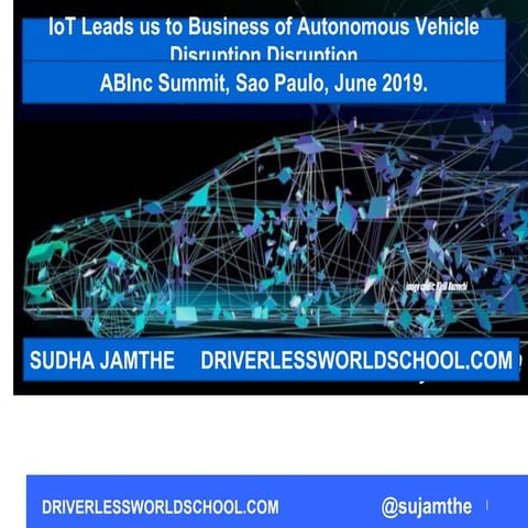 How IoT leads us to business of autonomous vehicle disruption for ab inc summ...