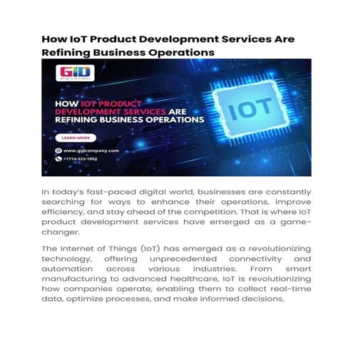 How IoT Product Development Services Are Refining Business Operations.pdf