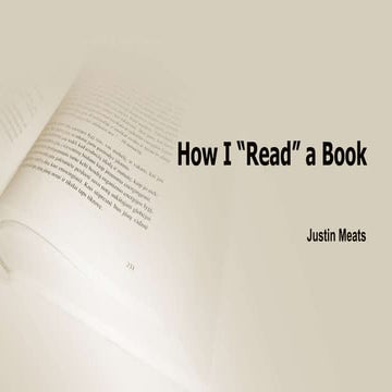 How I Read A Book