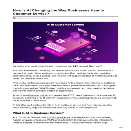 How Is AI Changing the Way Businesses Handle Customer Service.pdf
