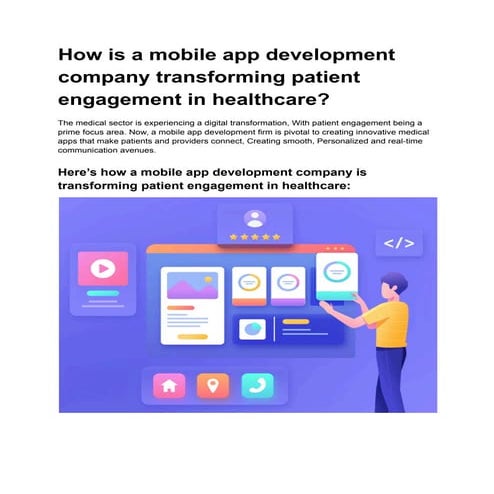 How is a mobile app development company transforming patient engagement in healthcare?.pdf