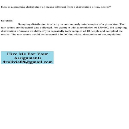 How is a sampling distribution of means different from a distributio.pdf