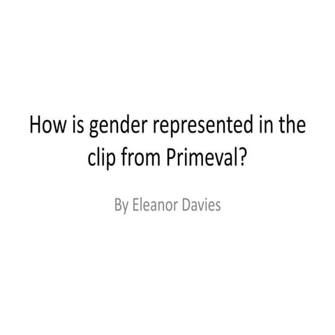 Genders - Primeval
