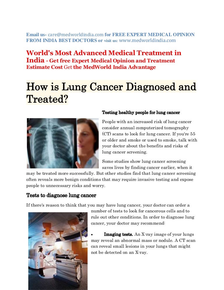 How is Lung Cancer Diagnosed Advanced Lung Cancer