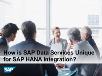 How is sap data services unique for sap hana integration