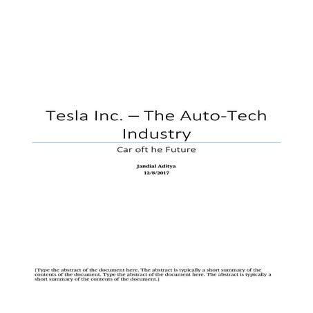 How is tesla leveraging tech to make the car of the future aditya j