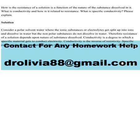 How is the resistance of a solution is a function of the nature of t.pdf