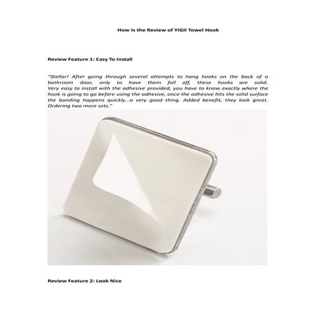 How Is the Review of YIGII Towel Hook